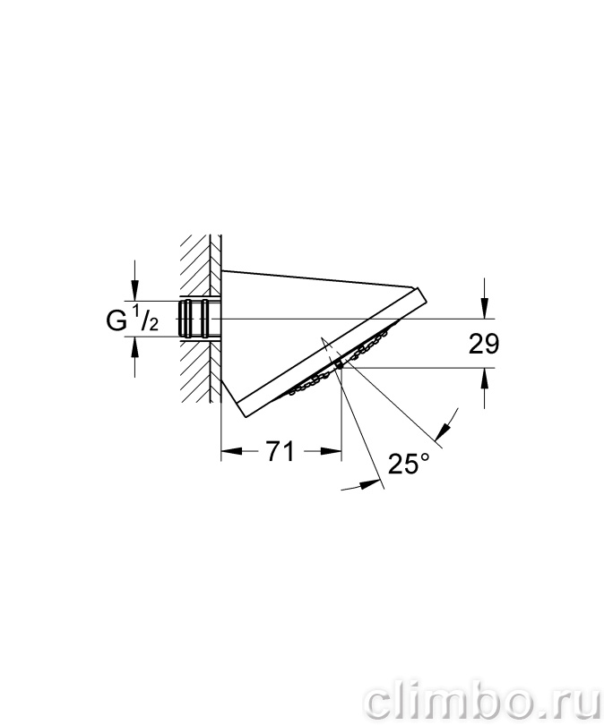 Верхний душ GROHE Rainshower F-series, 1 режим, 127х127 мм, 27253000 — фото товара