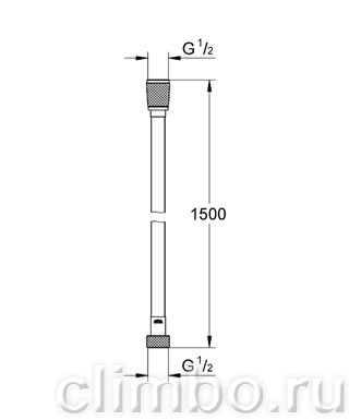 Душевой шланг GROHE Silverflex с защитой от перегибов, 1500 мм, 28364000 — фото товара