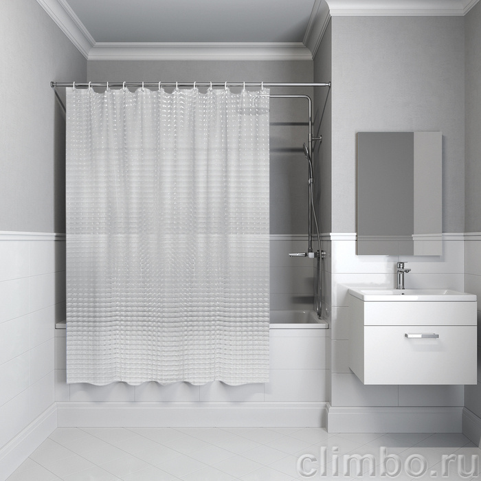 Штора для ванной, 200x180 см, 3D, PEVA, IDDIS, P01PV18i11 — фото товара