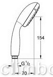 Ручной душ GROHE Tempestaic (1 режим) с ограничением расхода воды, 27923000 — фото товара