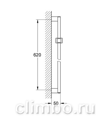Душевая штанга GROHE Euphoria Cube 600 мм, 27892000 — фото товара