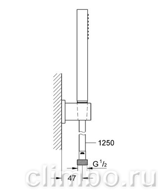 Душевой набор GROHE Euphoria Cube 1 режим, 27702000 — фото товара
