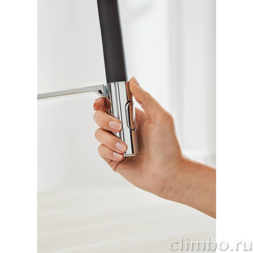 Смеситель для кухни GROHE Concetto с профессиональной лейкой, хром/черный (31491000) — фото товара