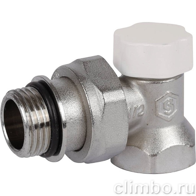 Клапан запорно-балансировочный угловой STOUT SVL 1/2 (с дополнительным уплотнением) — фото, детали конструкции