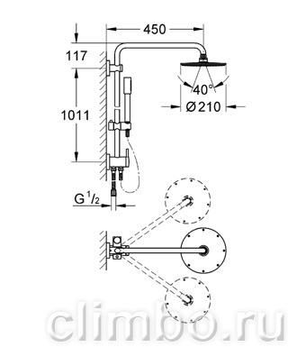 Душевая стойка Grohe Rainshower, 27058000 — фото товара