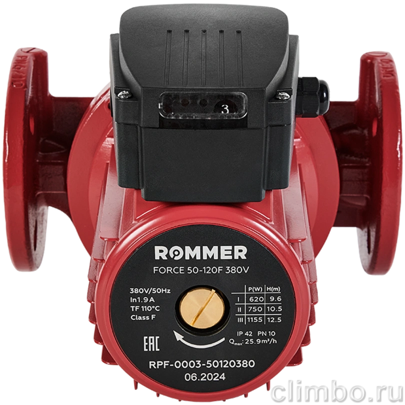 ROMMER Насос циркуляционный 50-120F 380V — фото товара