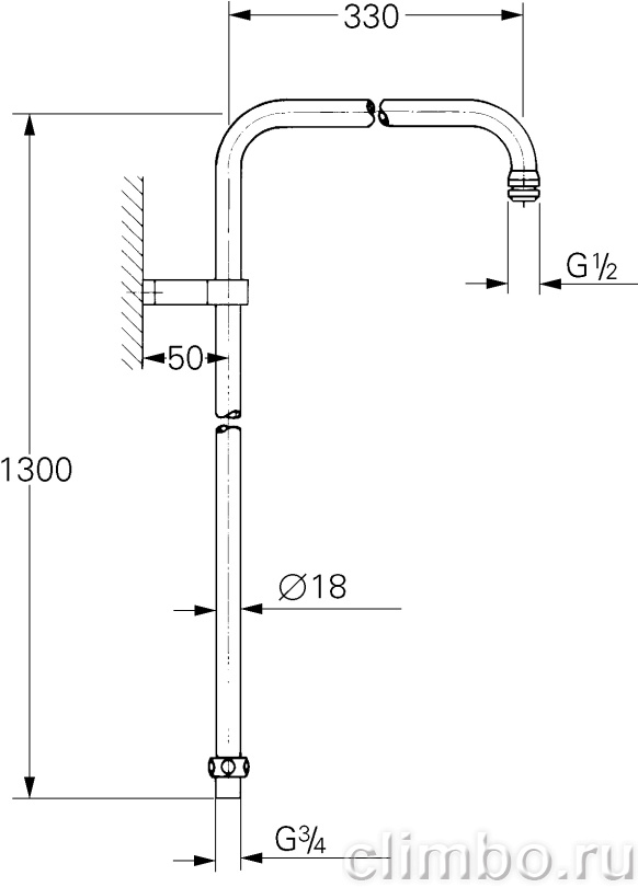 Верхний душ с кронштейном GROHE Relexa neutral, диаметр 20 мм, 27320000 — фото товара