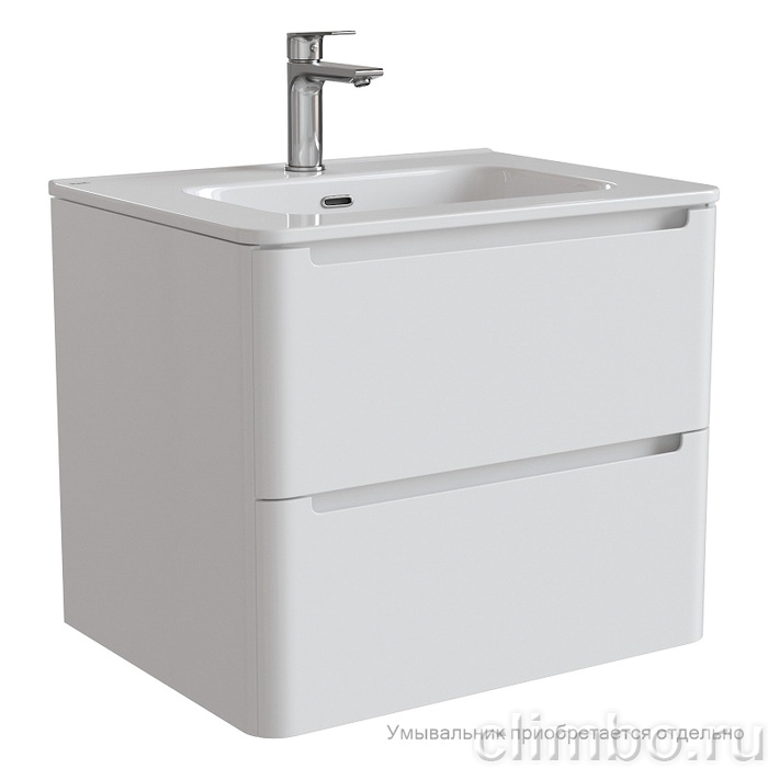 Тумба подвесная, белый, 60 см, Edifice,  IDDIS, EDI60W0i95. Подходит умывальник  0106000i28 — фото товара