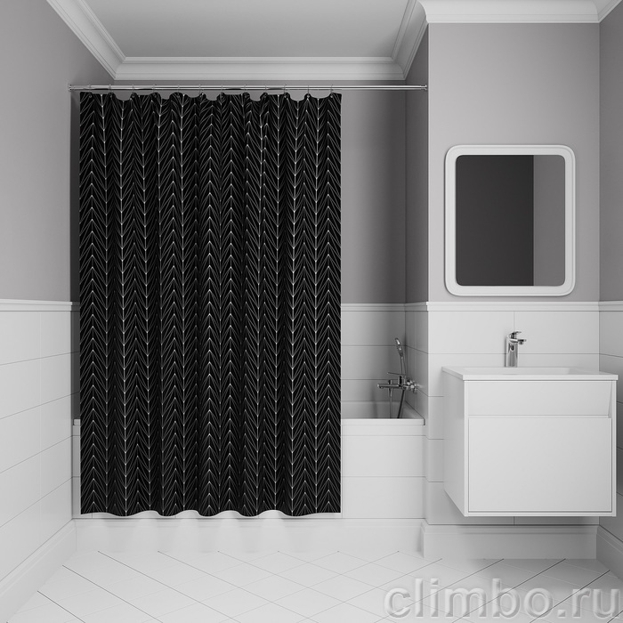 Штора для ванной, 200x180 см, Полиэстер, IDDIS, BB05P18i11 — фото товара