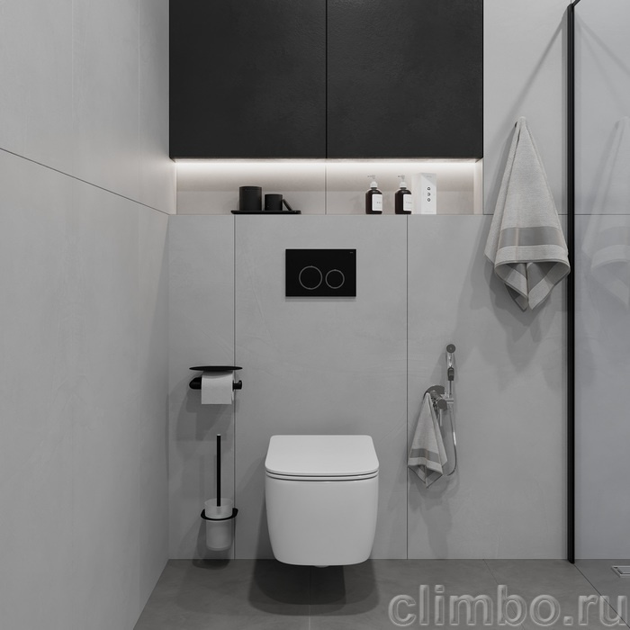 Клавиша смыва, универсальная, чёрная, Unifix, 003, IDDIS — фото товара