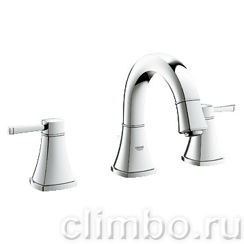 Смеситель для раковины GROHE Grandera с донным клапаном и низким изливом, 20417000 — фото товара