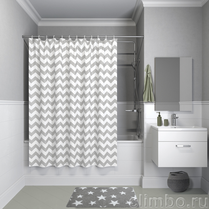 B07P118i11 Штора для ванной комнаты, коллекция Basic — фото товара