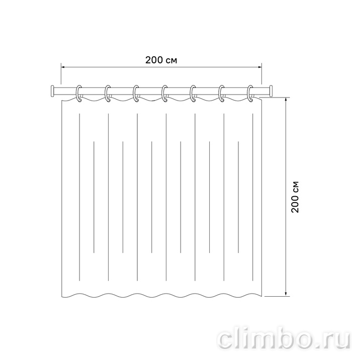 SCID120P IDDIS Штора для ванной комнаты, коллекция Basic — фото товара