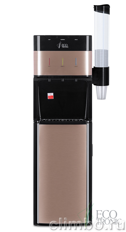Кулер с нижней загрузкой бутыли Ecotronic M30-LXE black+gold — фото товара