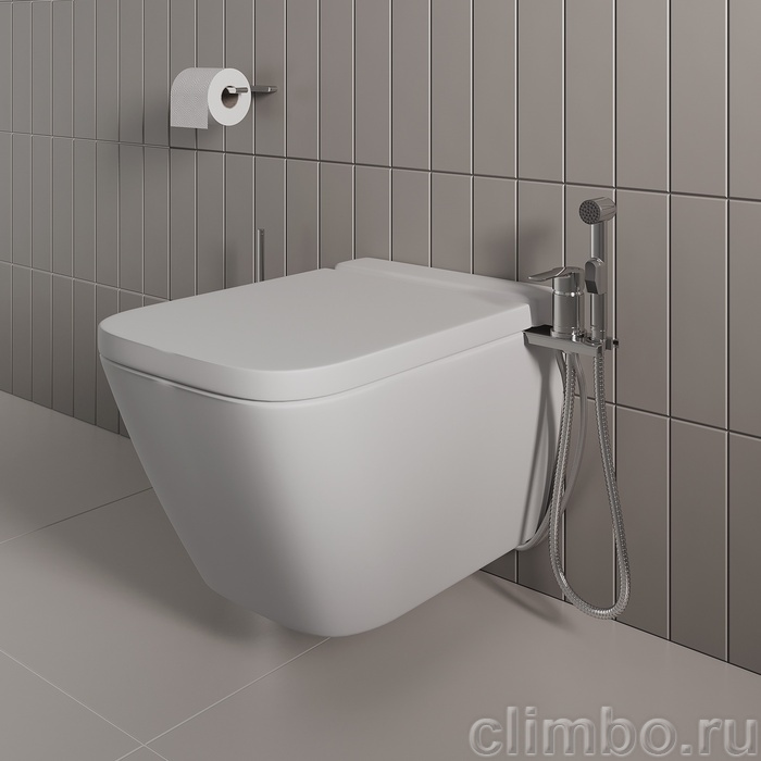 Смеситель с гигиеническим душем с установкой на унитаз, глянцевый хром, Тайди (Tidy), Milardo, 001SB00M08 — фото, детали конструкции