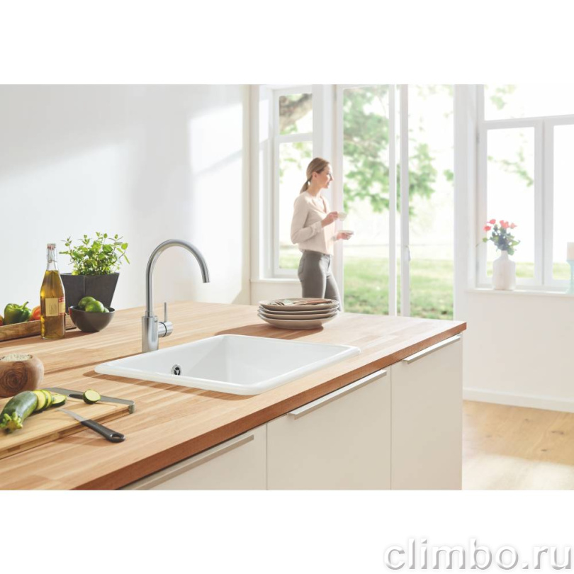 Смеситель для кухни GROHE Concetto New с высоким изливом, суперсталь (32661DC3) — фото товара