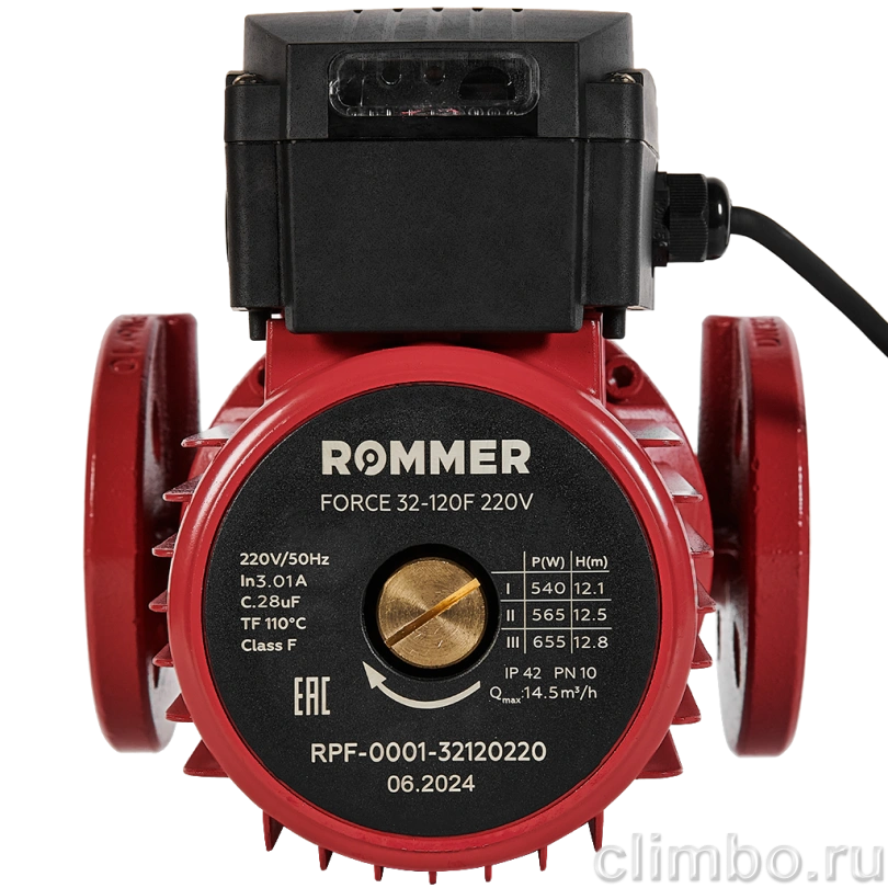 ROMMER Насос циркуляционный 32-120F 220V — фото товара