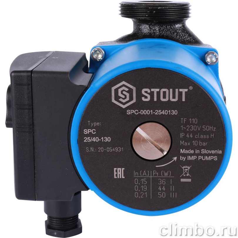 STOUT Насос циркуляционный 25/40-130 — фото товара