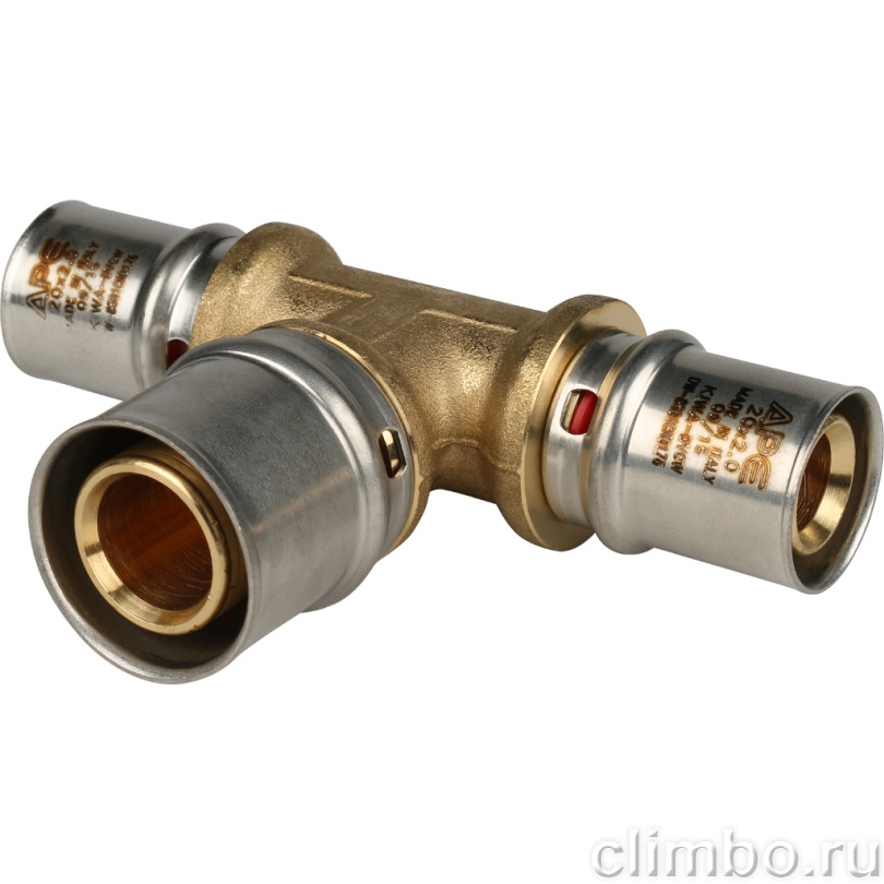 STOUT Тройник переходной 20х26х20 для металлопластиковых труб прессовой (SFP-0005-202620) — фото товара