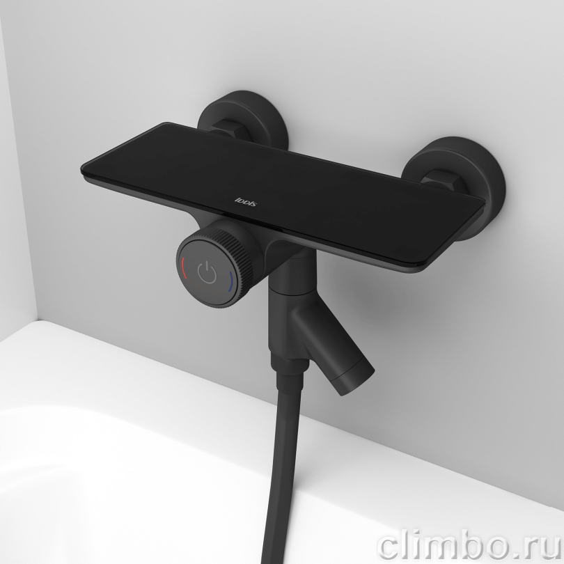 Смеситель для ванны с управлением Push Control черный матовый Shelfy IDDIS — фото товара