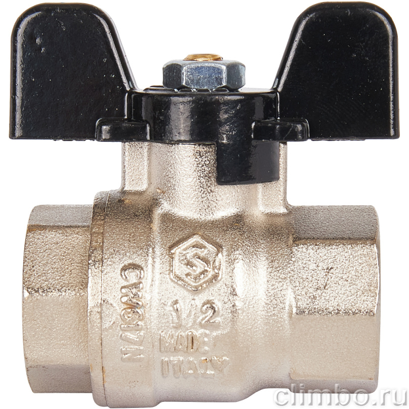 STOUT SVB Кран шаровой стандартнопроходной, ВР/ВР, ручка бабочка 1/2" — фото товара
