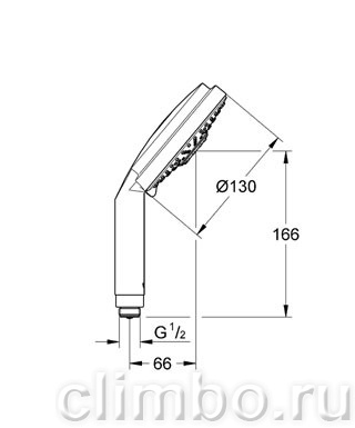Ручной душ GROHE Rainshower Cosmopolitan (3 режима), 28755000 — фото товара
