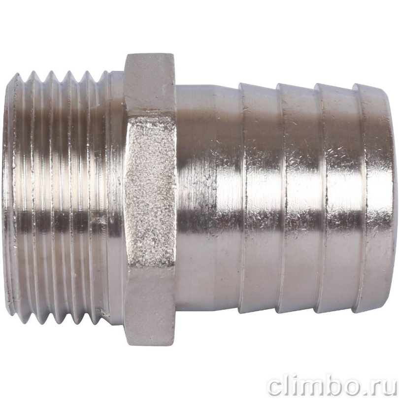 STOUT Штуцер НР никелированный 1"x30 — фото товара