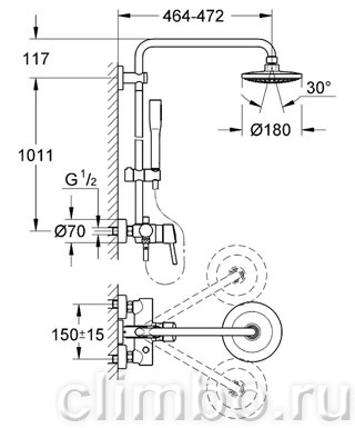Душевая стойка Grohe Concetto System, 23061001 — фото товара