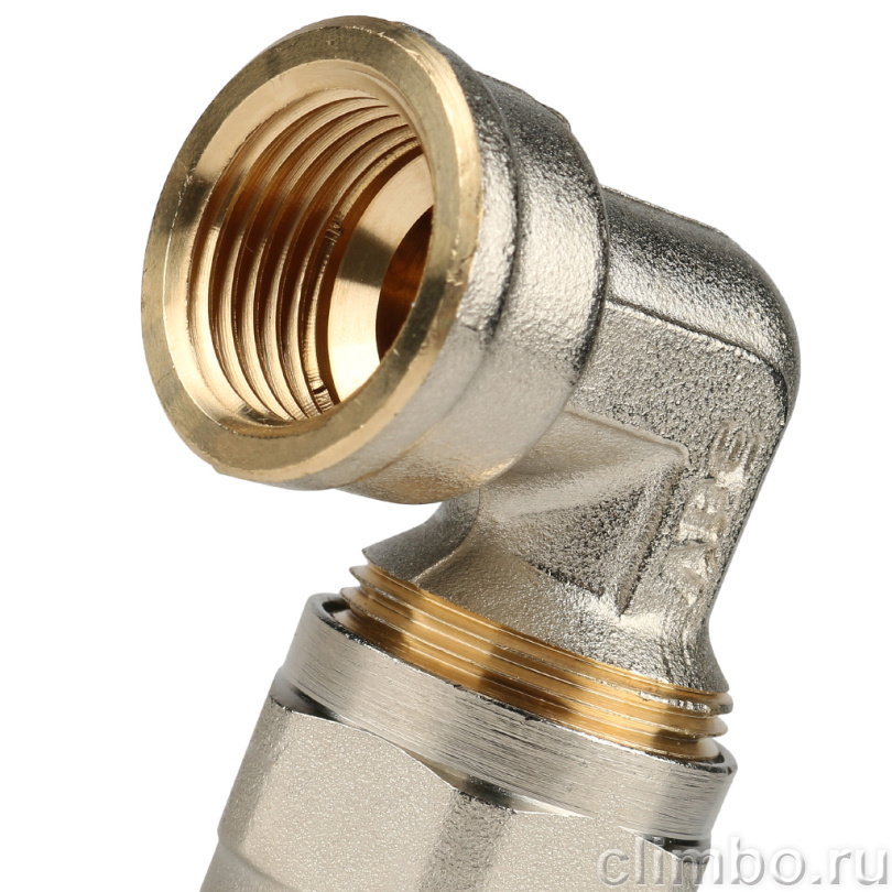STOUT Угольник-переходник с внутренней резьбой 1/2"х20 для металлопластиковых труб винтовой (SFS-0007-001220) — фото товара