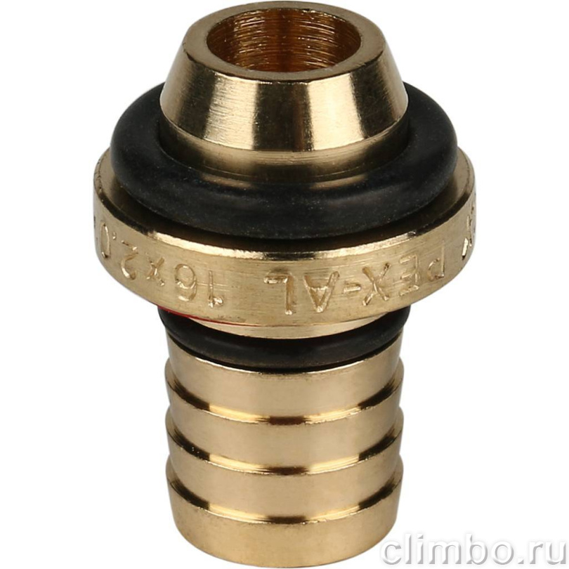 STOUT Угольник-переходник с наружной резьбой 1/2"х16 для металлопластиковых труб винтовой — фото товара