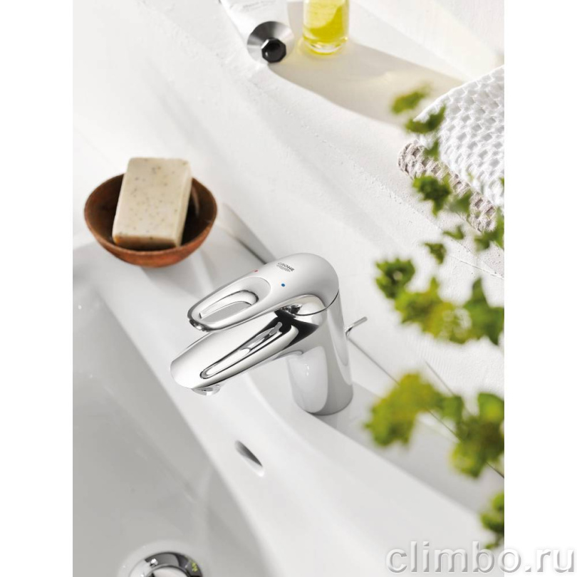 Смеситель для раковины GROHE Eurostyle с донным клапаном, хром (23564003) — фото товара