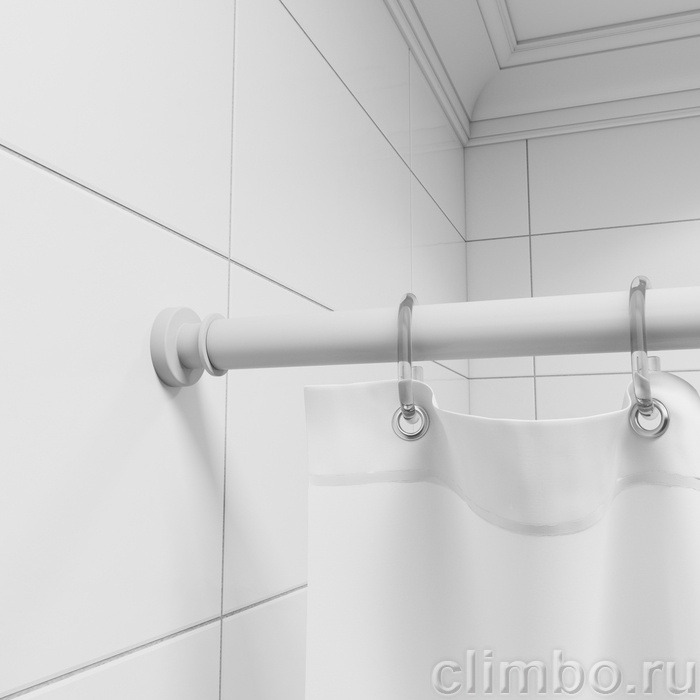 Карниз для ванной комнаты, 110-200 см, белый, Elegante, IDDIS, 010A200I14 — фото товара