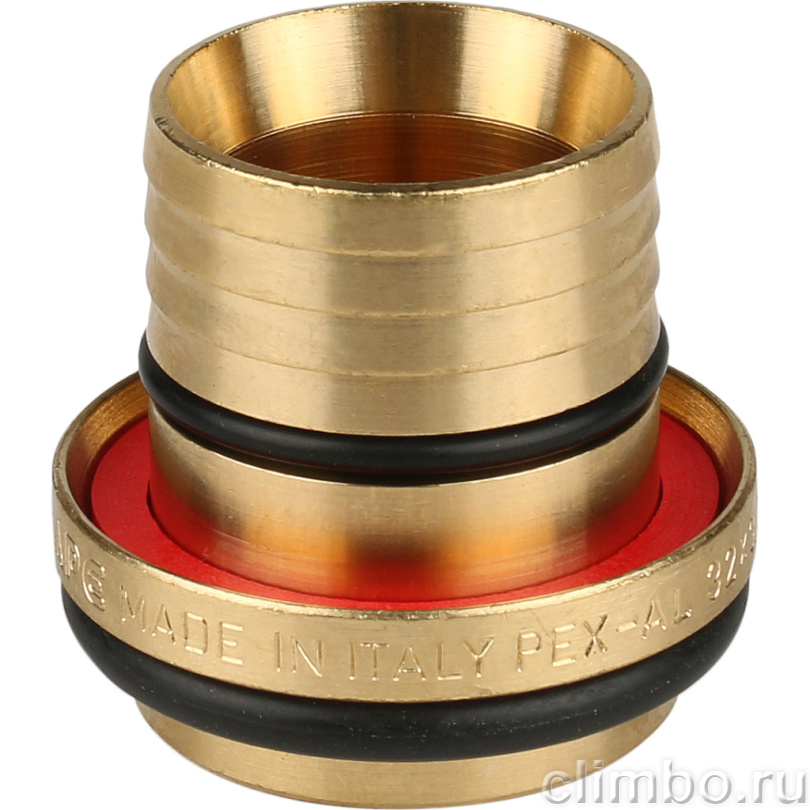 STOUT Тройник равнопроходный 32x32x32 для металлопластиковых труб винтовой (SFS-0009-000032) — фото товара