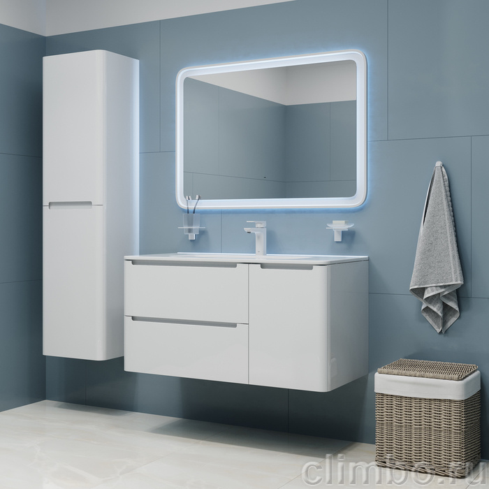 EDI10W1i95K Тумба 100 см с умывальником Edifice (белый) — фото товара