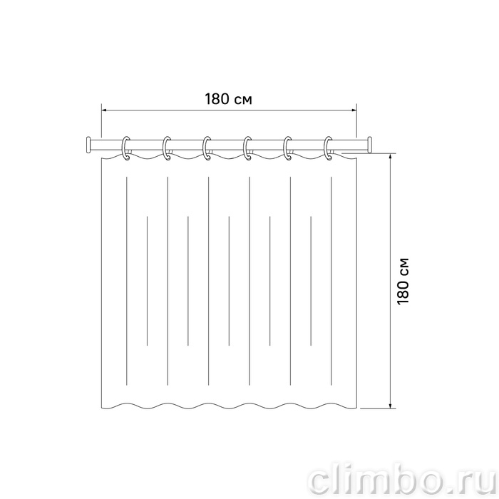 B12P118i11 Штора для ванной комнаты, коллекция Basic — фото товара