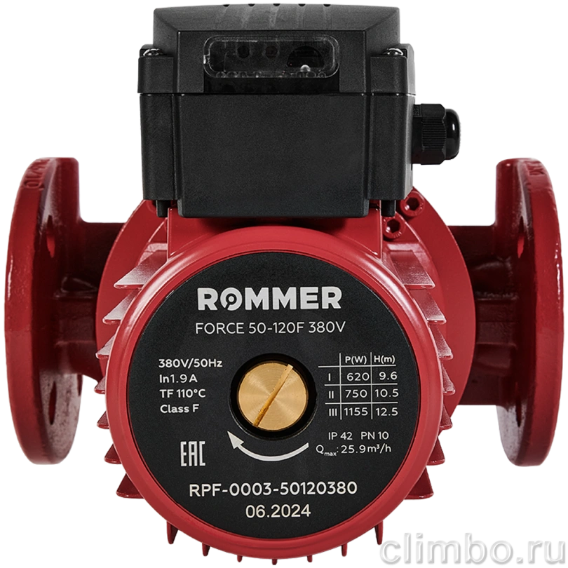 ROMMER Насос циркуляционный 50-120F 380V — фото товара