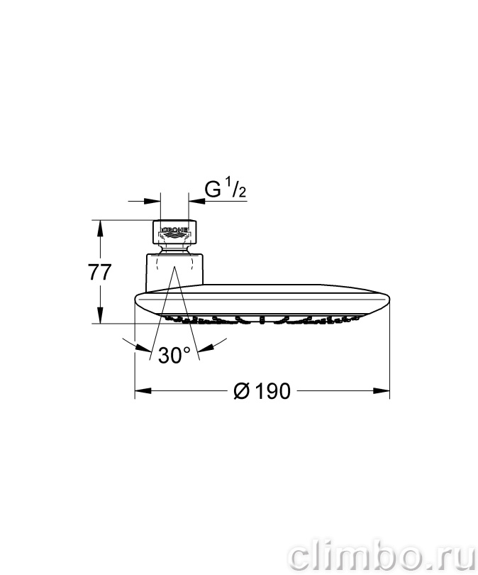 Верхний душ GROHE Rainshower Icon, 27371000 — фото товара