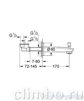 Излив для ванны с душем, Grohe Eurostyle Cosmopolitan 13277002 — фото товара