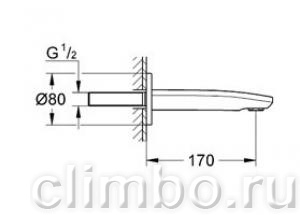 Излив для ванны, Grohe Eurostyle Cosmopolitan 13276002 — фото товара