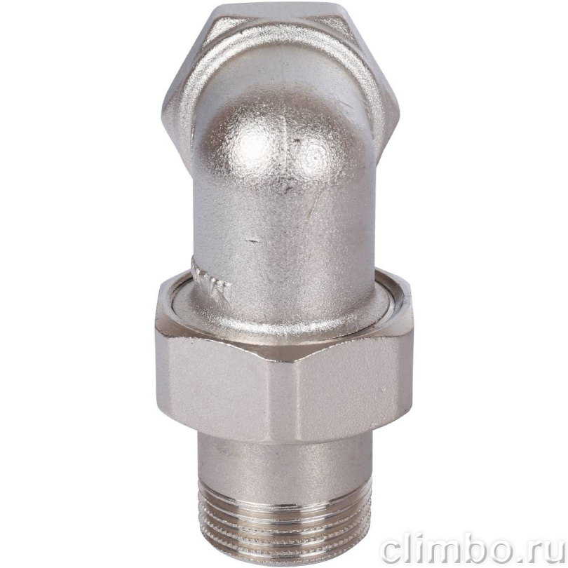 STOUT Угловая американка ВН, уплотнение o-ring кольцо, никель. 3/4 — фото товара