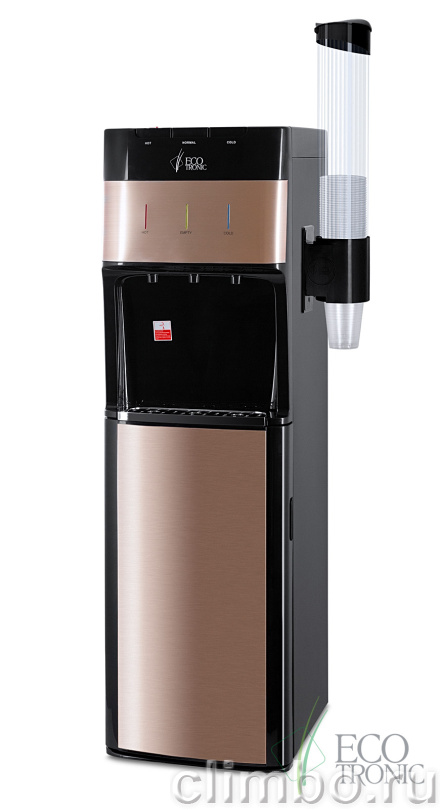 Кулер с нижней загрузкой бутыли Ecotronic M30-LXE black+gold — фото товара