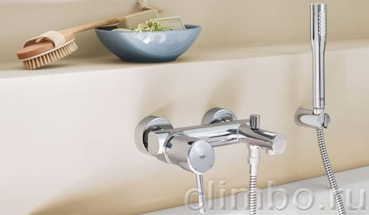Смеситель для ванны GROHE Concetto с душевым гарнитуром, 32212001 — фото товара