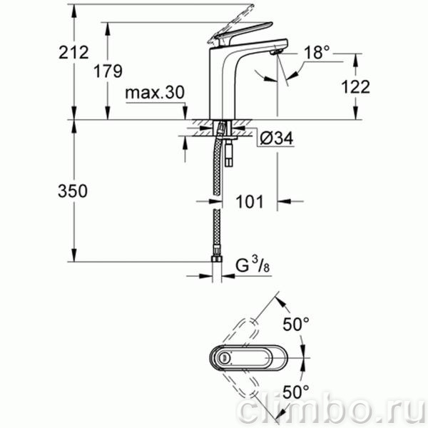 Смеситель для раковины GROHE Veris со средним изливом, 23065000 — фото товара