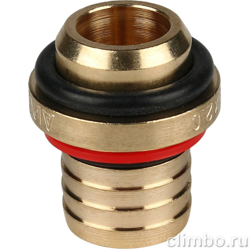STOUT Угольник-переходник с наружной резьбой 3/4"х20 для металлопластиковых труб винтовой — фото товара