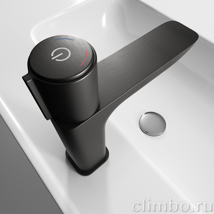 Смеситель для умывальника с управлением Push Control графит Slide IDDIS — фото товара