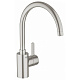 Смеситель для кухни GROHE Eurosmart Cosmopolitan, высокий излив, суперсталь (32843DC0) — фото товара