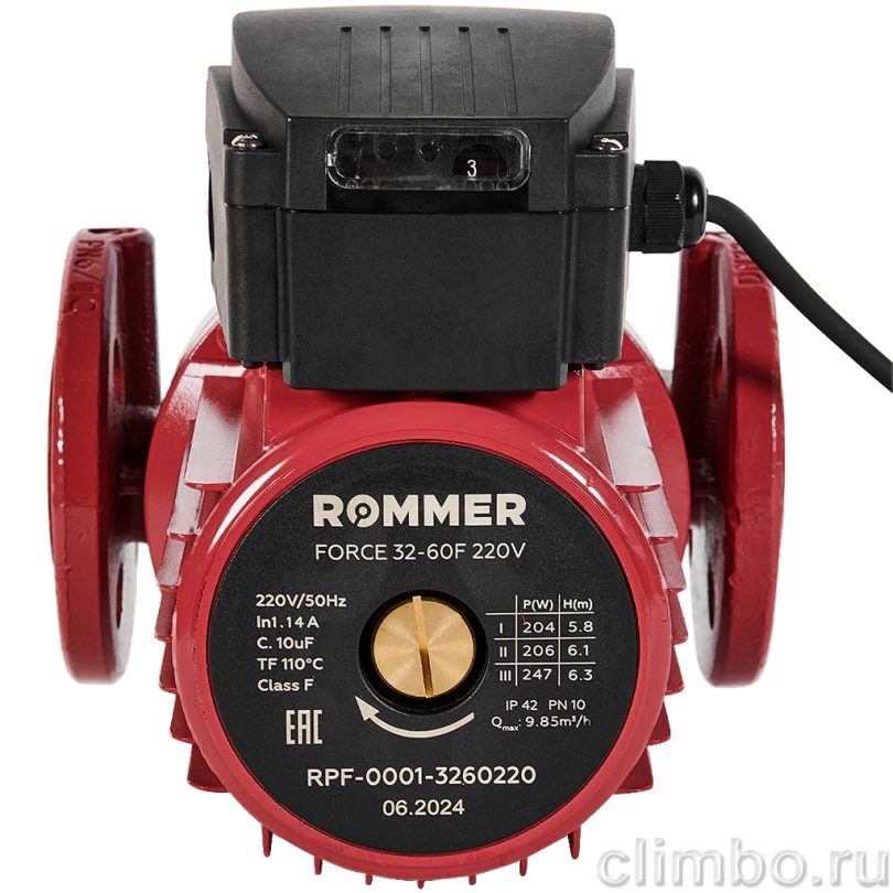 ROMMER Насос циркуляционный 32-60F 220V — фото товара
