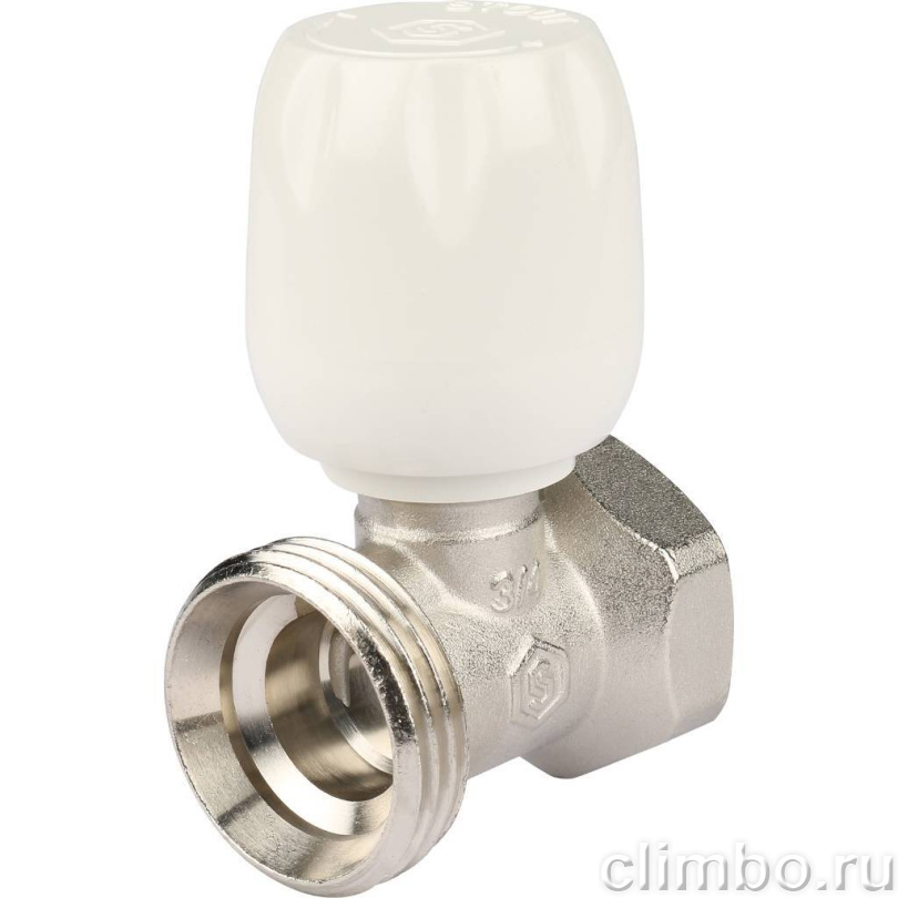 STOUT SVRs Клапан ручной терморегулирующий с неподъемным шпинделем, прямой 3/4" — фото товара