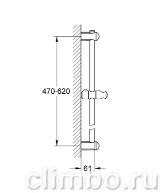 Душевая штанга GROHE Euphoria Neutral 600 мм, 27499000 — фото товара