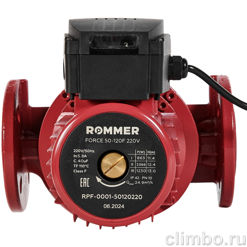 ROMMER Насос циркуляционный 50-120F 220V — фото товара
